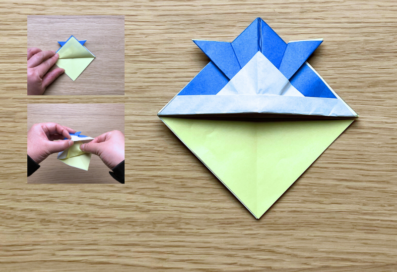 お顔付きで可愛い！かぶとの折り方10