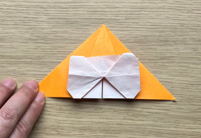 リボン付き！可愛いかぶとの折り方11