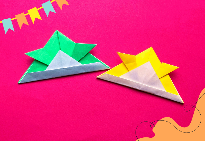 基本のかぶとの折り方　完成