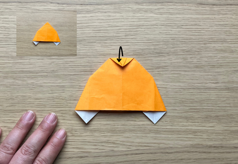 リボン付き！可愛いかぶとの折り方15