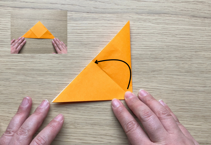 リボン付き！可愛いかぶとの折り方4