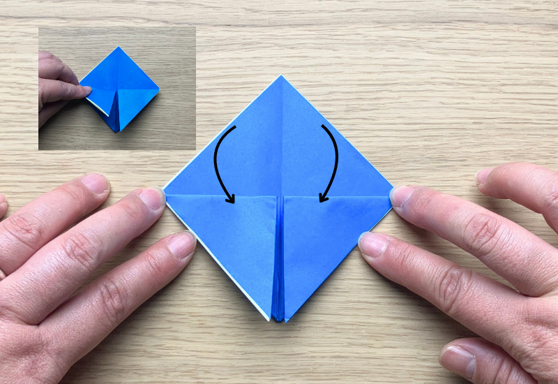 お顔付きで可愛い！かぶとの折り方5